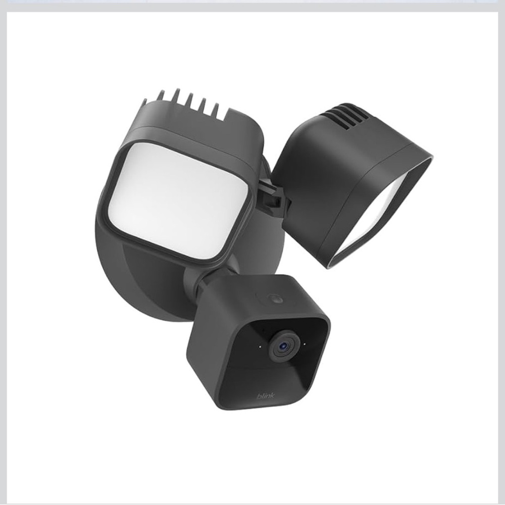 Blink Black Wired Outdoor Security Camera with Dual Floodlights Model: BFM00100U